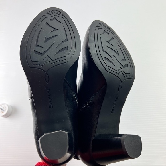 David Tate Booties womens 9.5 Black Pikie Leather Ankle Boots Winter Fashion - Picture 5 of 14